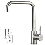 🎈 LIEFERUMFANG: 1 x Niederdruck Küche Armatur; 3 x 50 cm Flexible Anschluss-Schläuche; 1 x Befestigungsmaterial und 1 x Montageanleitung.