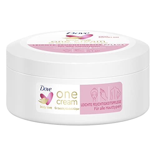 Dove Body Love One Cream Light Moisturiser Body Cream for Face Hands and Body for All Skin Types 250 ml Pack of 1