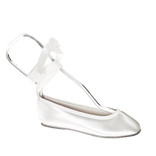 Touch Ups Girls' Gypsy Slip-on Shoes,White Satin,13.5 M