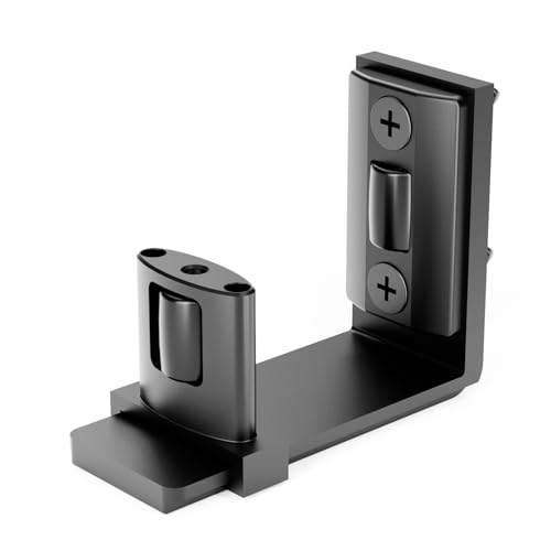 FLYVLIEG Sliding Barn Door Bottom Floor Guide Adjustable U-Shaped Flat Bottom Design Smoothly and Quietly Easy to Install Wall Mounted Black 1 Pcs