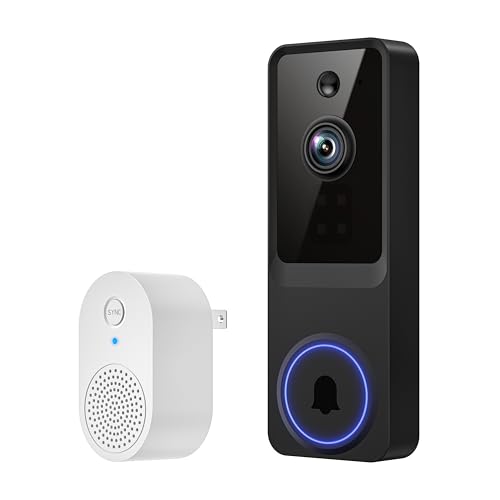 SoraNari Wireless Video Doorbell Camera,1080P FHD, Motion Detection, Two-Way Audio, Night Vision, Cloud Storage, Battery - Detailed View