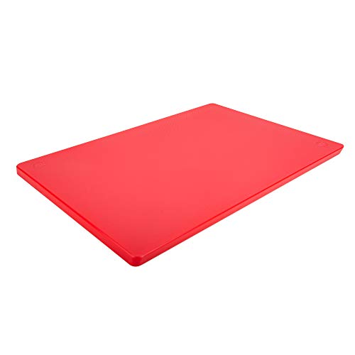 Comparison: Plastic Best Cutting Board For Raw Meat And Poultry 5 Thirteen Chefs Large Red Cutting Board - 18 x 12 Inch for Meat, Professional 1/2