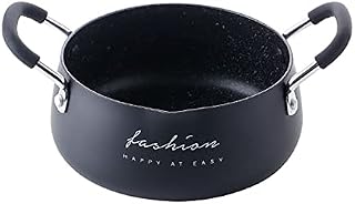 KUCOCOSNEH Frying Pot Kitchen Fryer Granite Coating Aluminum Alloy Oil Drip Drainer Rack French Fries Shrimp Chicken Wings Black