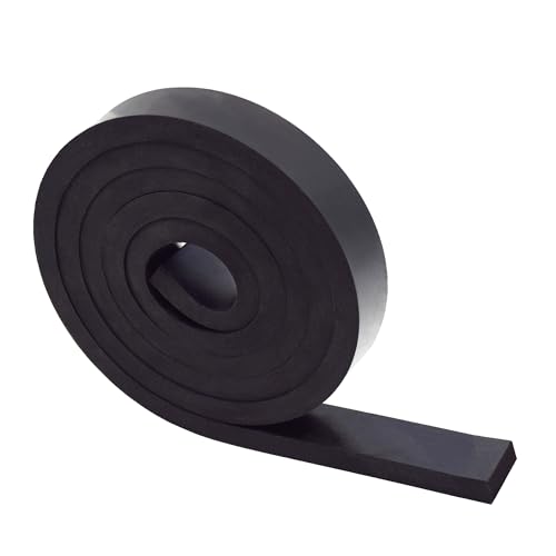 TEKDOE 3/8 Inch Thick Neoprene Rubber Strips and Heavy-Duty Solid Rubber Rolls, Sheet for DIY Gasket, Warehouse, Pads, Seals, Weather Stripping, Flooring (1 Inch Wide, 5 Feet Long) by TEKDOE - Used condition - US$20.56