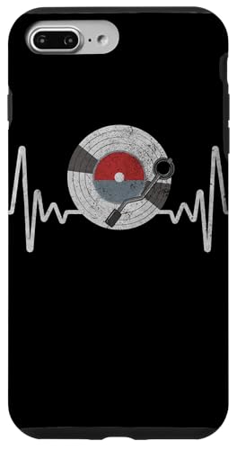 Disque vinyle Heartbeat Vintage Old School DJ amateur de tourne-disque Coque pour iPhone 7 Plus/8 Plus