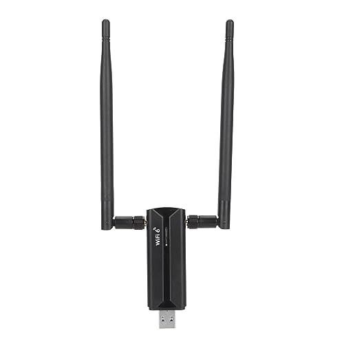 ASHATA USB WiFi Adapter for PC USB 3.0 WiFi6E AX5400M 2400Mbps Dual 6Dbi Antennas 6G 5G 2.4G WiFi Adapter Network Adapter for Desktop PC Laptop for Windows 11 10