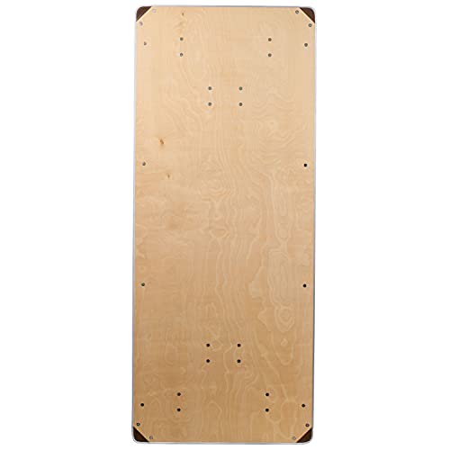 Flash Furniture 072Birchm 30X72 Rectangular Heavy Duty Birchwood Folding Banquet Table, Silver #TOP2