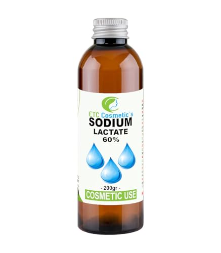 Lactato de sodio 60% (Sodium lactate 60%) - 200 gr - Uso Para jabones en barra, ayuda a producir una barra más dura que dura más | Un gran aditivo en formulaciones cosméticas