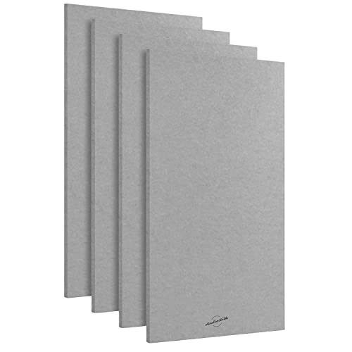 AudioSilk Acoustic Panels, 4 Pack ROOM KIT, Large, 46' x 23', Mid Grey