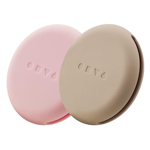 ZXCHOME 2 Pcs Étui Houpette Maquillage, Porte Bouffées en Silicone, Boîte en Coton, Support Beauty Blender Voyage, Protège de Houpette