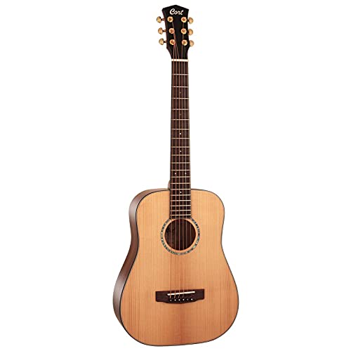 cort guitare folk GOLDMINIBNAT gold mini naturel brillant - Les Beatles, Paul McCartney, John Lennon, RIngo Starr, George Harrison cort guitare folk GOLDMINIBNAT gold mini naturel brillant