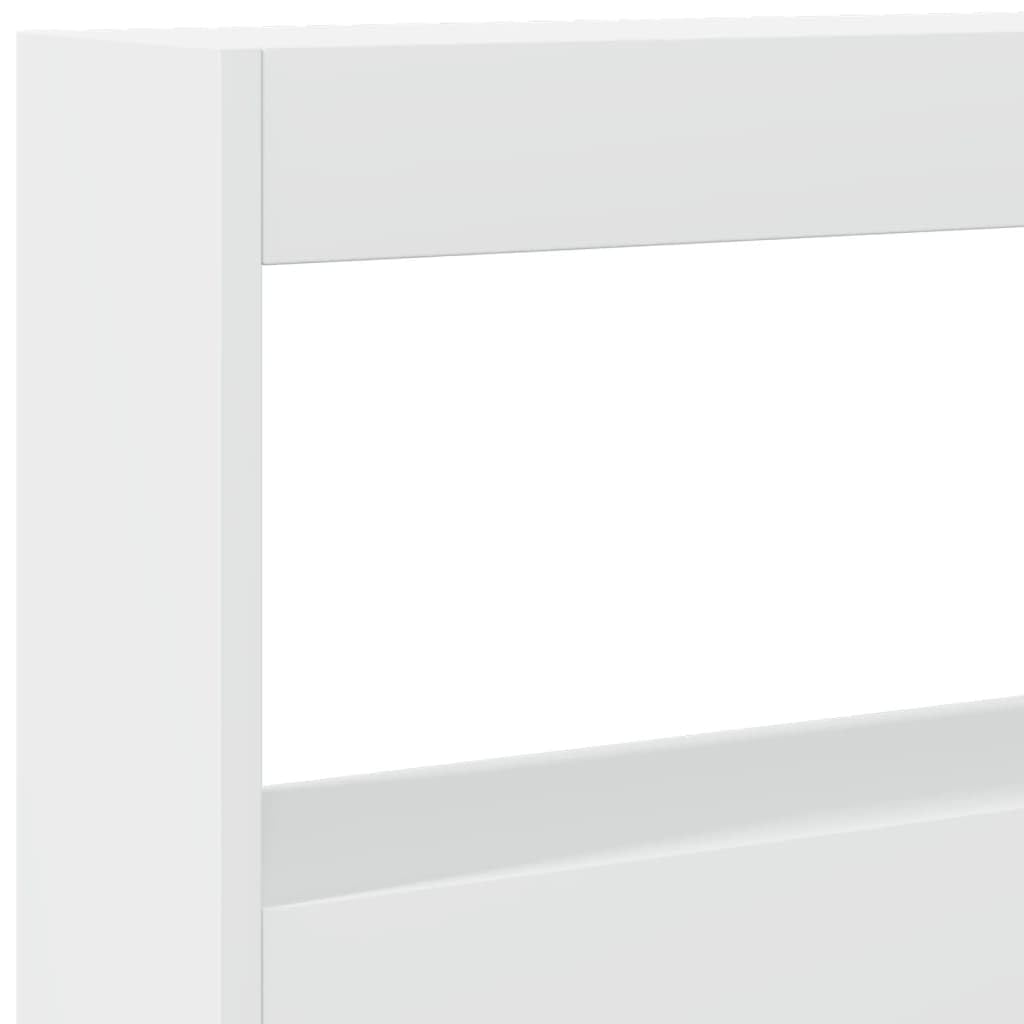 vidaXL Testiera con Contenitore a LED Bianca 160x17x102 cm