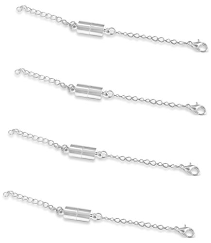 Sparik Enjoy (TM 4pcs Stainless Steel Necklace Extenders 4