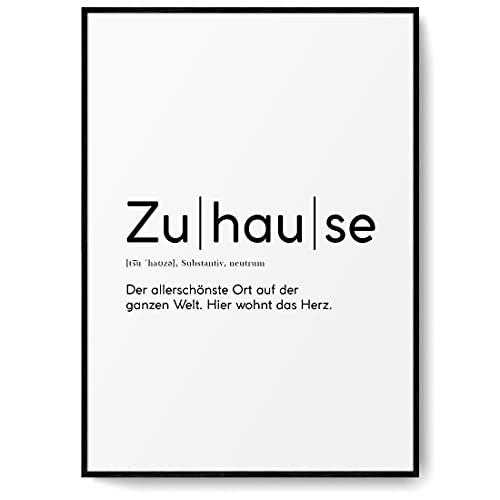 BLCKART Poster de définition imprimé des deux côtés - Impressions de mots - Typographie - Décoration murale - Sans cadre - Format A4 - 21 x 29,7 cm - Sans cadre - Pour la maison Cover