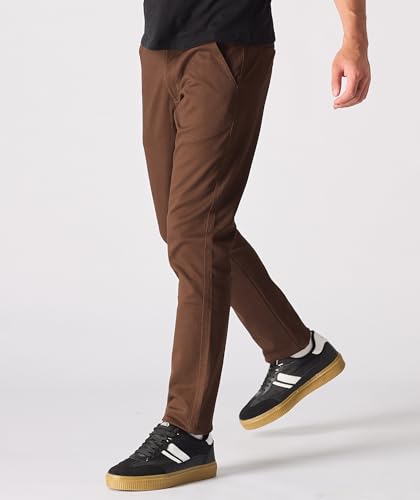 JMOJO Chinos Trousers Men - Stretch Mens Trousers Casual Smart - Mens Chinos Slim Fit Twill Fabric Pants - Flat Front 5 Pocket Trouser for Men UK - Image 3