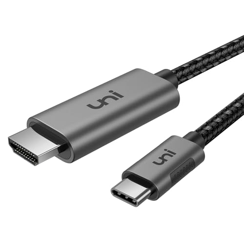 uni USB C to HDMI Cable 10ft 4K@60Hz, Sturdy Aluminum USB Type-C to HDMI Cord, (Thunderbolt 3/4...