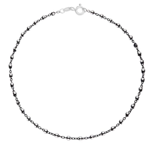 Image of ZAVYA 925 Sterling Silver Anklet | Rhodium Plated Precious Cubic Zirconia Women Chain Anklet | Gifts For Women & Girls | With Certificate of Authenticity and 925 Hallmark