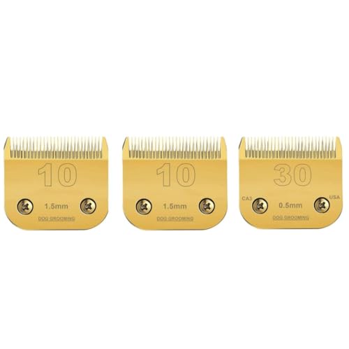 Sodaer Paquete de 2 cortapelos desmontables de cerámica afilada compatible con Andis, Oster A5, Wahl Km, longitud de corte 1/16 1.5 mm, 0.5 mm, paquete de 2 3 EE. UU
