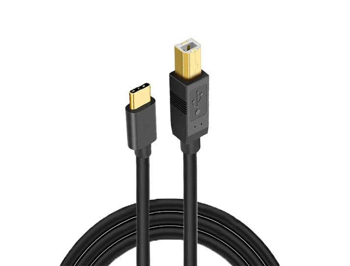 Cable de impresora USB C Cable de impresora USB tipo C a tipo B para MacBook Pro/Air, cable USB C MIDI compatible con Yamaha Casio, piano digital, teclado MIDI, controlador de DJ de 6.5 pies