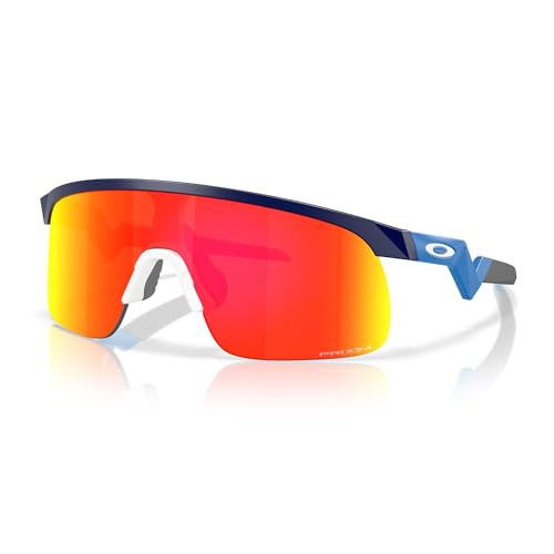 Oakley Resistor OJ9010 901034 23MM Matte Navy/Prizm Ruby Shield Junior Sunglasses for Boys for Girls