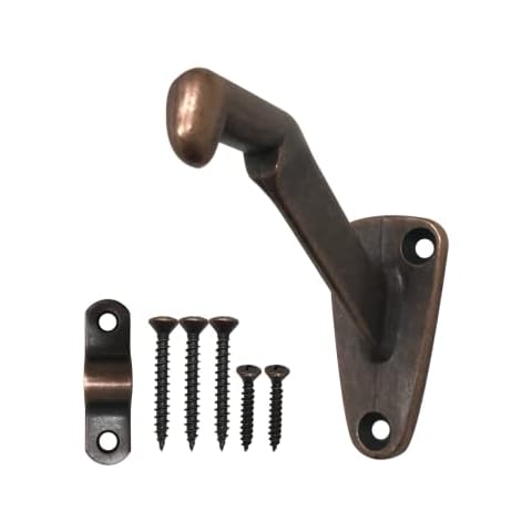 Handrail Bracket Heavy Duty Wall Mounted Antique Bronze V Style, 3 Pack | HOWTOOL Cover