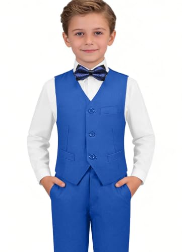 Image of Boys Suit for Kids Formal Slim Fit Tuxedo Suits Ring Bearer Outfit
