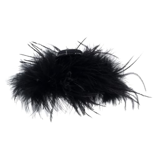 MOTHNUR プルームヘアクリップ 羽根付きレディースヘアアクセサリー ファッション大きめしっかり留まる髪留め 結婚式 誕生日 パーティー用