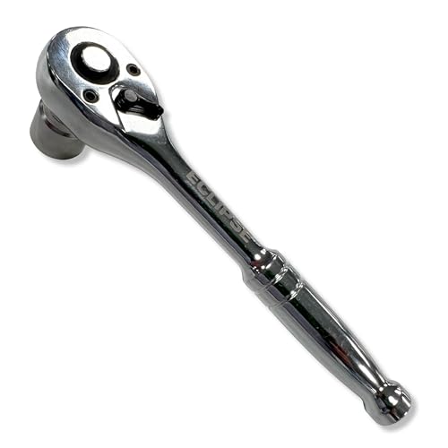 Eclipse Professional Tools EMRH12 All Metal Square Drive Ratchet Handle - Chrome Vanadium Steel 72 Teeth Quick Release Durable for Tightening & Loosening Nuts & Bolts