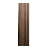 MasquePack - Panel Acústico Decorativo de Madera Nogal Brillo Irregular - Paneles Decorativos para Pared (Madera Nogal Brillo Irregular/Fieltro Negro, Set x1-260x60)