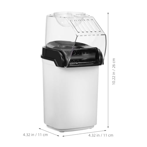 Ciieeo Electric Popcorn Small Air Party Popcorn Maker Compact Home Snack Maker Lid 110v for Kitchen Use, White Compact Design