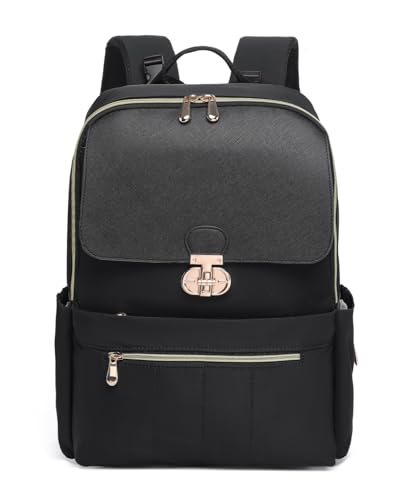 Baby Diaper Bag Backpack Laptop Backpack for Women, Travel Backpack Purse Stylish Compact Baby Bag with Insulated Pockets(Black)