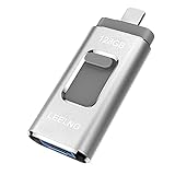 LEELNG Pendrive para Photo Stick 128GB Memoria USB para Android Laptops Flash Drive Expansión (Plata)