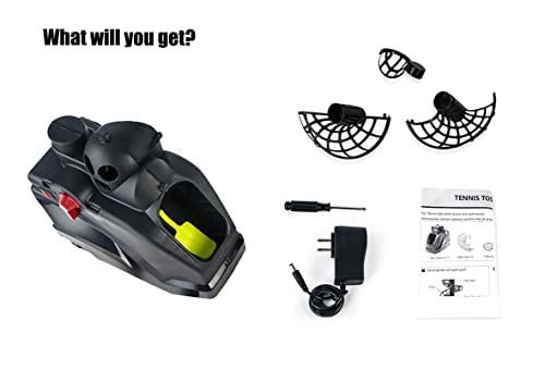 Teknigoo Tennis Ballmaschinen (maximal10 Bälle) Automatische Tennisbälle Trainer für Selbsttraining,Anfänger/Zuhause/Gericht/Garage/Büro,AC&Batterie&USB-Kabel