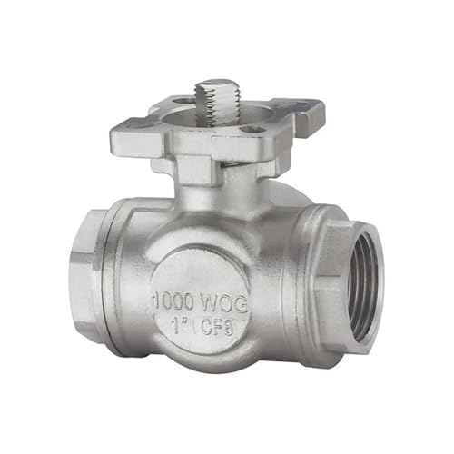 Robinet à boisseau sphérique 3 voies en acier inoxydable durable - 4