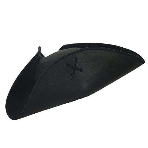 UNDERWRAPS Adult Hat- Adult Unisex Hat for Halloween Costume- Accessory Adult Hat Costume for Halloween, Tri-Corner Hat-Black