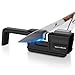 Vestaware Afilador Cuchillos Manual - Afilador Profesional con Piedra Afilar, Rodillos Cerámico y Carburo - Afiladores Mano con Agarre Seguridad, Base Antideslizante (Negro)