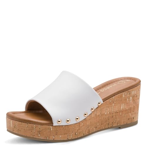 Sandale compensée femme à talon compensé moderne et nu-pieds chic