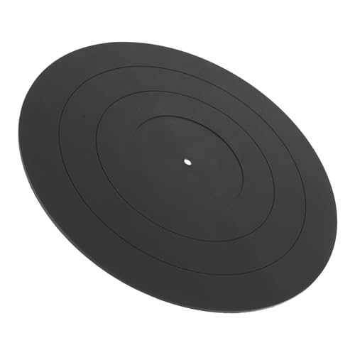 jojofuny Protective Mat for Record Disc 12 Inch Silicone Record Pad Scratch Pad for Vinyl Turntable Turntable Slipmat Black