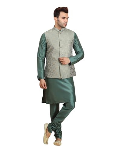 Image of Ethluxis Men Kurta Pyjama Jacket Set