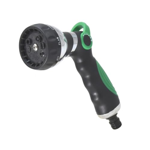 BESPORTBLE 多機能ガーデンホースノズル 種類散水パターン付き 流量調節可能 滑り止めハンドル 耐久性素材使用 園芸 洗車 散水用