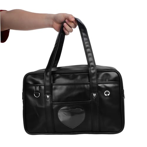 Cute Japanese School Laptop Bag for Women PU Tote with Large Capacity Stylish Heart Design Ergonomic Shoulder Strap for Work Travel School Use4