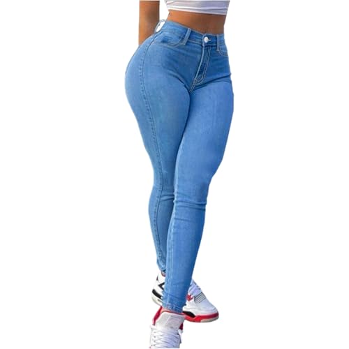 fanmpghleoo Pantalones Colombianos Levanta Cola Skinny Jeans for Women Butt Lifting Skinny Denim Pants High Wasited Jeggings