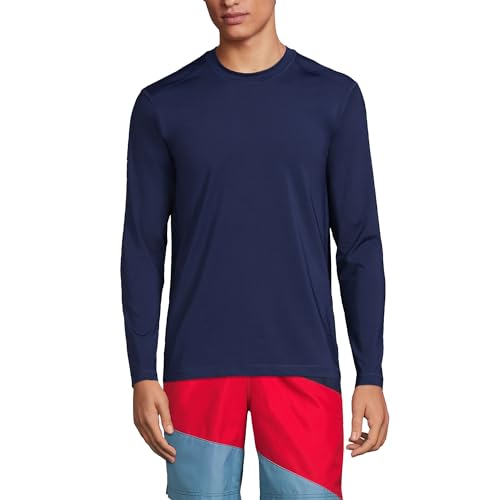 Lands' End Men's Long Sleeve Swim Tee Rash Guard