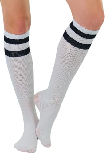 Image of ToBeInStyle Women's Knee High Socks with Striped Top