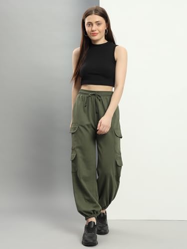 Image of Q - RIOUS Women's Relaxed Fit Cargo Style Jogger Pants