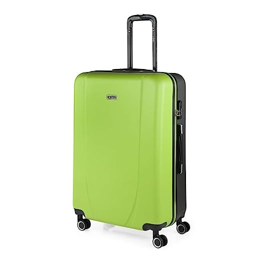 ITACA - Maleta de Viaje Rígida 4 Ruedas Trolley 65 cm Mediana de ABS. Práctica Cómoda y Ligera. Calidad Marca y Confianza. Estudiantes y Profesionales. 71160, Color Pistacho-Antracita