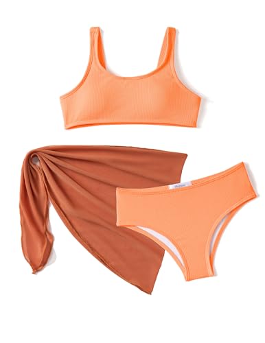 Arshiner Mädchen Bikini Set 3-teilig Sommer Dreiteiliger Badeanzuge mit...