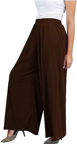 Image of Fancy Star Women Super-Combed Cotton and Rayon Solid Full Length Regular Palazzo