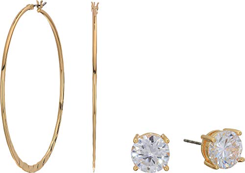 Preisvergleich Produktbild GUESS Damen Creole mit Kristall Ohrstecker Gold One Size