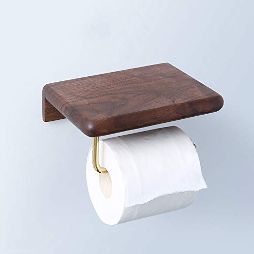 Preisvergleich Produktbild Shelfhx Kreative Wandbehang Holzrollenhalter Dispenser Multifunktionale Badezimmer Toilettenpapier Tablett Papierhandtuchhalter Box Badezimmer Zubehör
